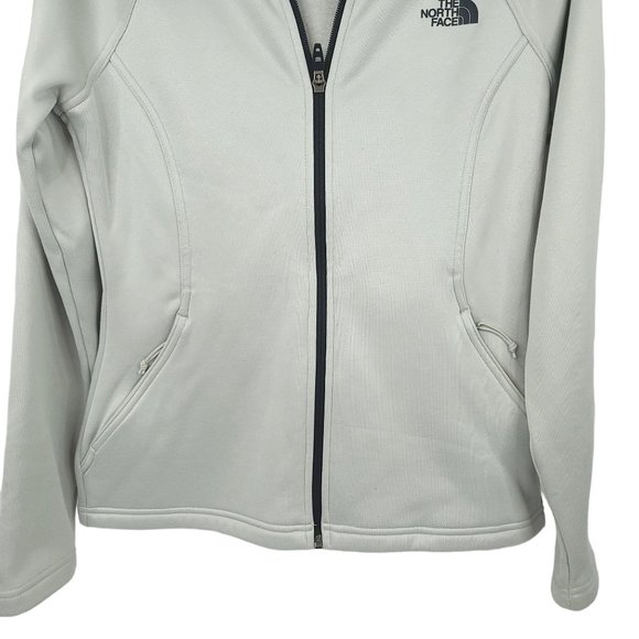 The North Face Full Zip Athletic Fit Jacket Womens Size S Long Sleeve Gray - Picture 4 of 13